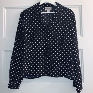 Pendleton Polka Dot Button Down Blouse